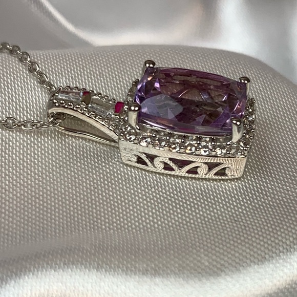 💜RDF Amethyst Pendant Necklace💜 - Picture 4 of 10